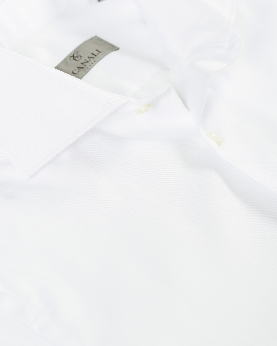 Men | Shirts | Canali | Slim Fit Cotton Shirt White