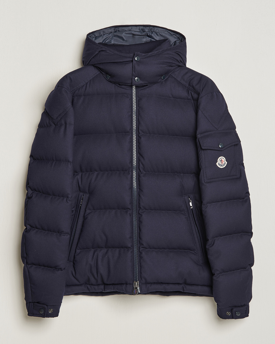 Men | Winter jackets | Moncler | Montgenevre Flannel Down Jacket Navy