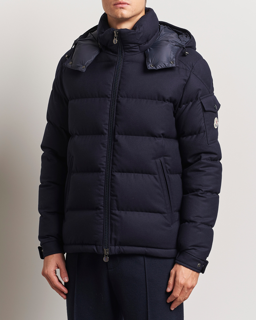 Men | Coats & Jackets | Moncler | Montgenevre Flannel Down Jacket Navy