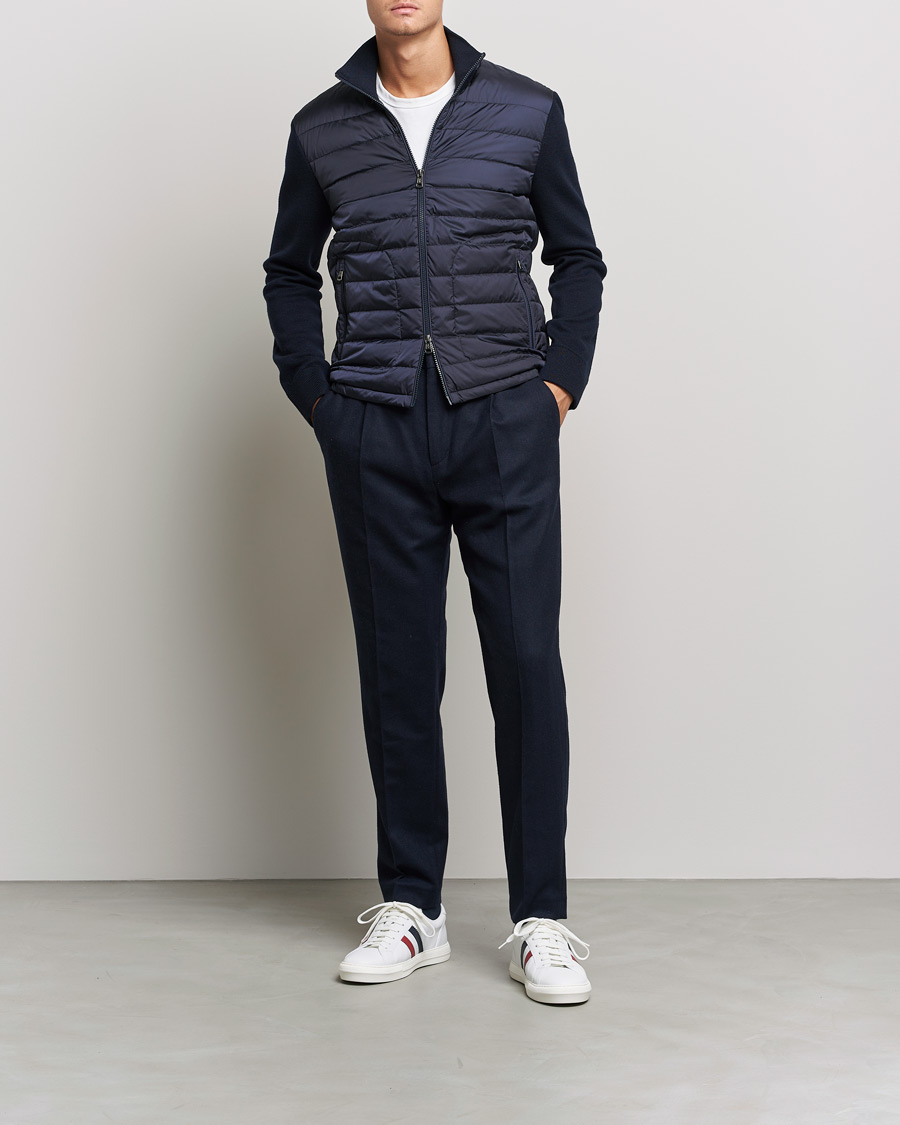 Men | Coats & Jackets | Moncler | Hybrid Zip Cardigan Navy