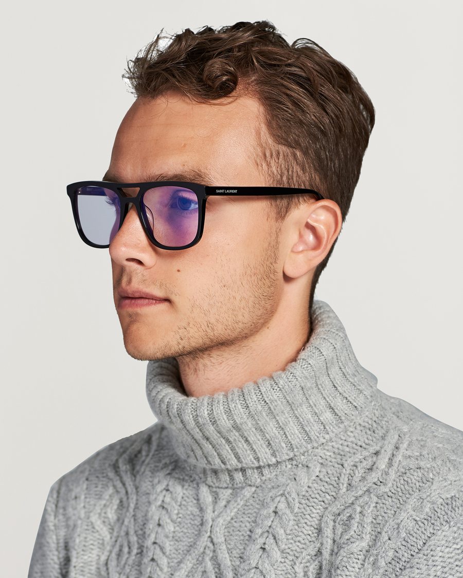 Men | Accessories | Saint Laurent | SL 455 Photochromic Sunglasses Shiny Black