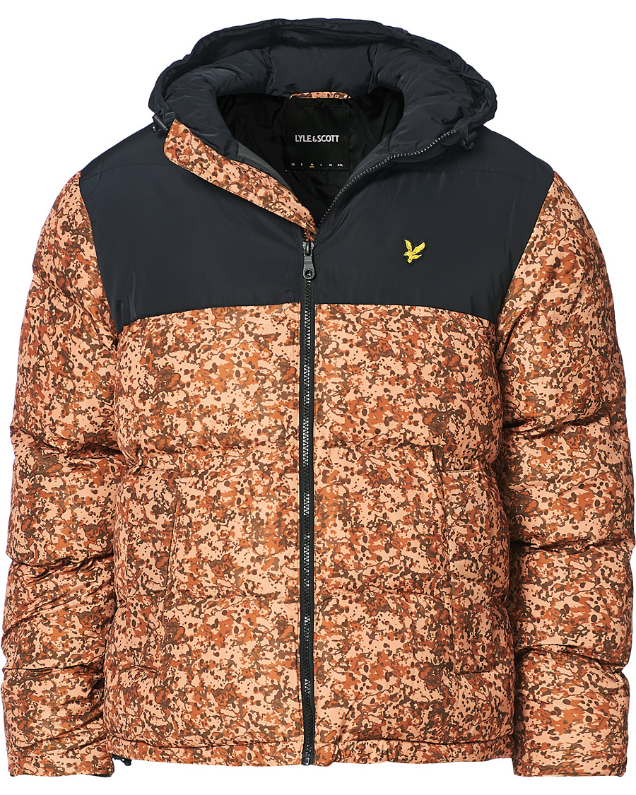Men | Coats & Jackets | Lyle & Scott | Earth Print Padded Jacket Jet Black