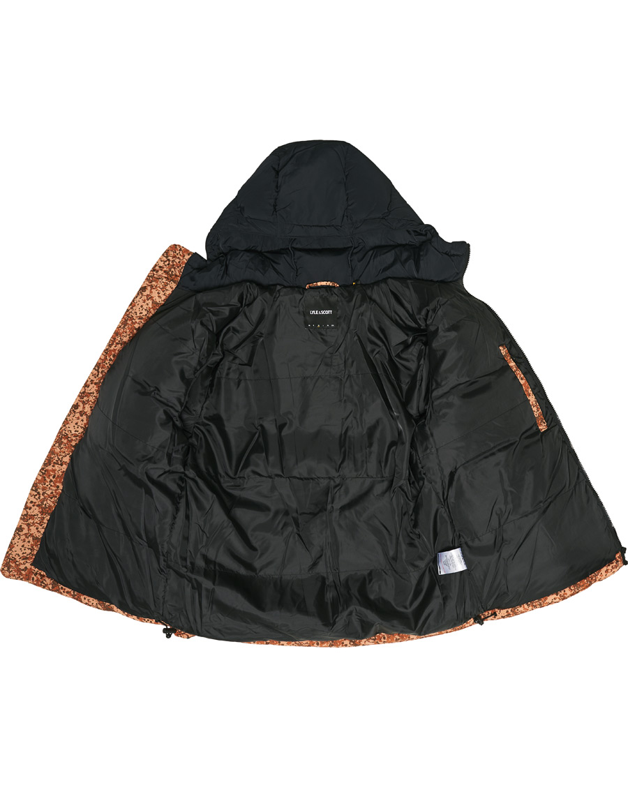 Men | Coats & Jackets | Lyle & Scott | Earth Print Padded Jacket Jet Black