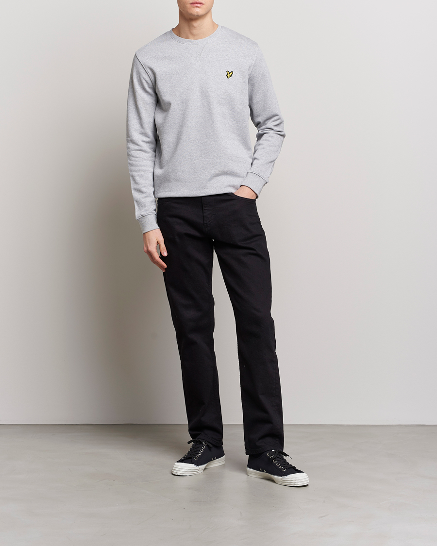 Men | Sweaters & Knitwear | Lyle & Scott | Crew Neck Cotton Sweatershirt Light Grey Marl