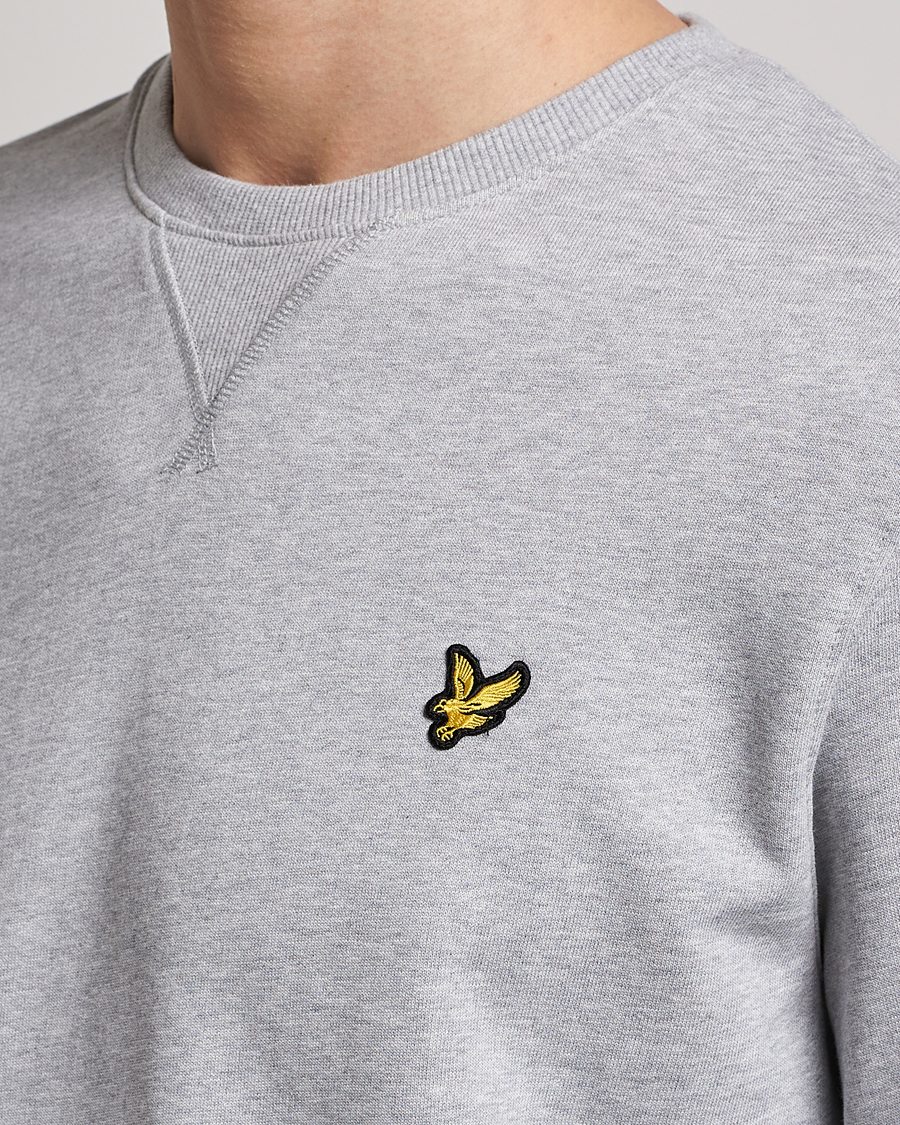 Men | Sweaters & Knitwear | Lyle & Scott | Crew Neck Cotton Sweatershirt Light Grey Marl