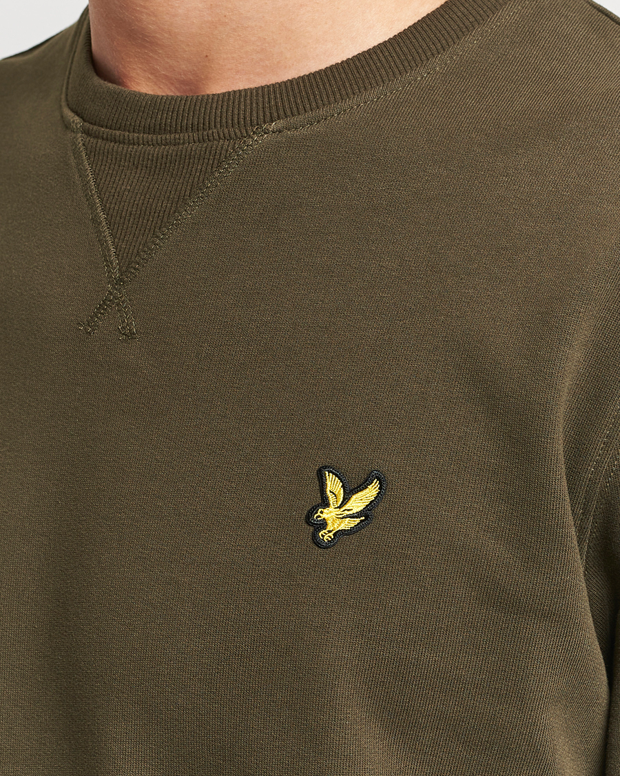 Men | Sweaters & Knitwear | Lyle & Scott | Organic Cotton Crew Neck Olive