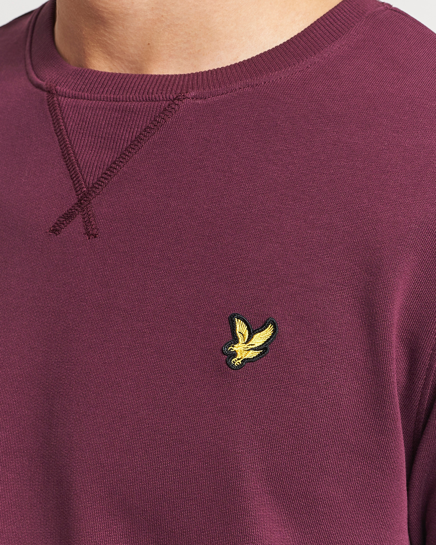 Men | Sweaters & Knitwear | Lyle & Scott | Organic Cotton Crew Neck Burgundy