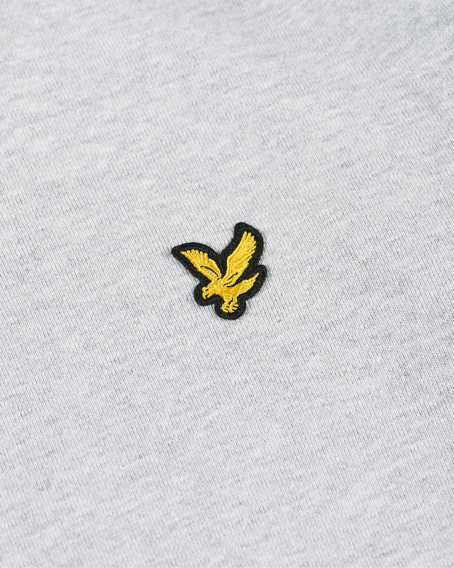 Men | Sweaters & Knitwear | Lyle & Scott | Organic Cotton Pullover Hoodie Light Grey Melange