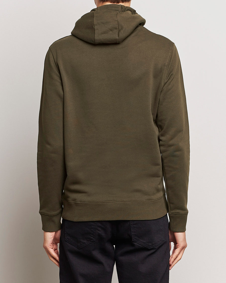 Men | Sweaters & Knitwear | Lyle & Scott | Organic Cotton Pullover Hoodie Olive