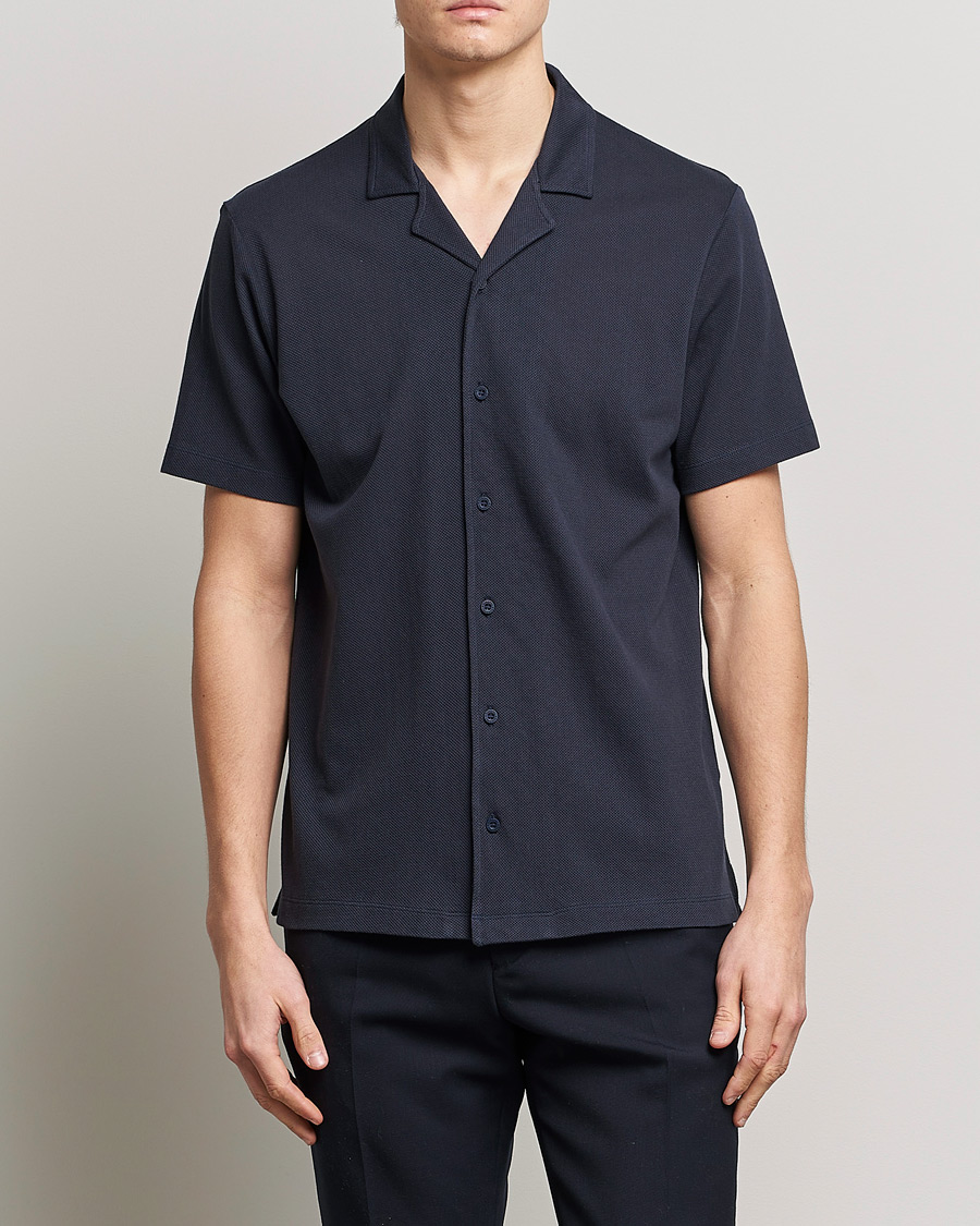 Men |  | Sunspel | Riviera Resort Shirt Navy