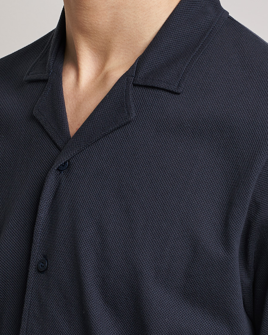 Men | Polo Shirts | Sunspel | Riviera Resort Shirt Navy