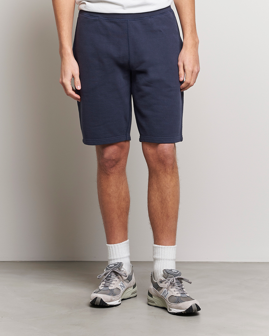 Men | Shorts | Sunspel | Loopback Shorts Navy
