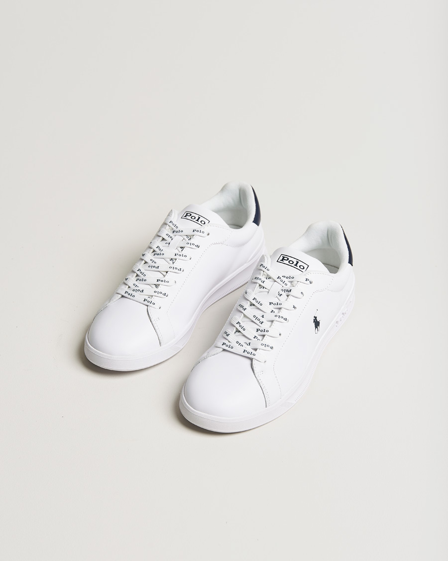 Men | White Sneakers | Polo Ralph Lauren | Heritage Court Sneaker White/Newport Navy