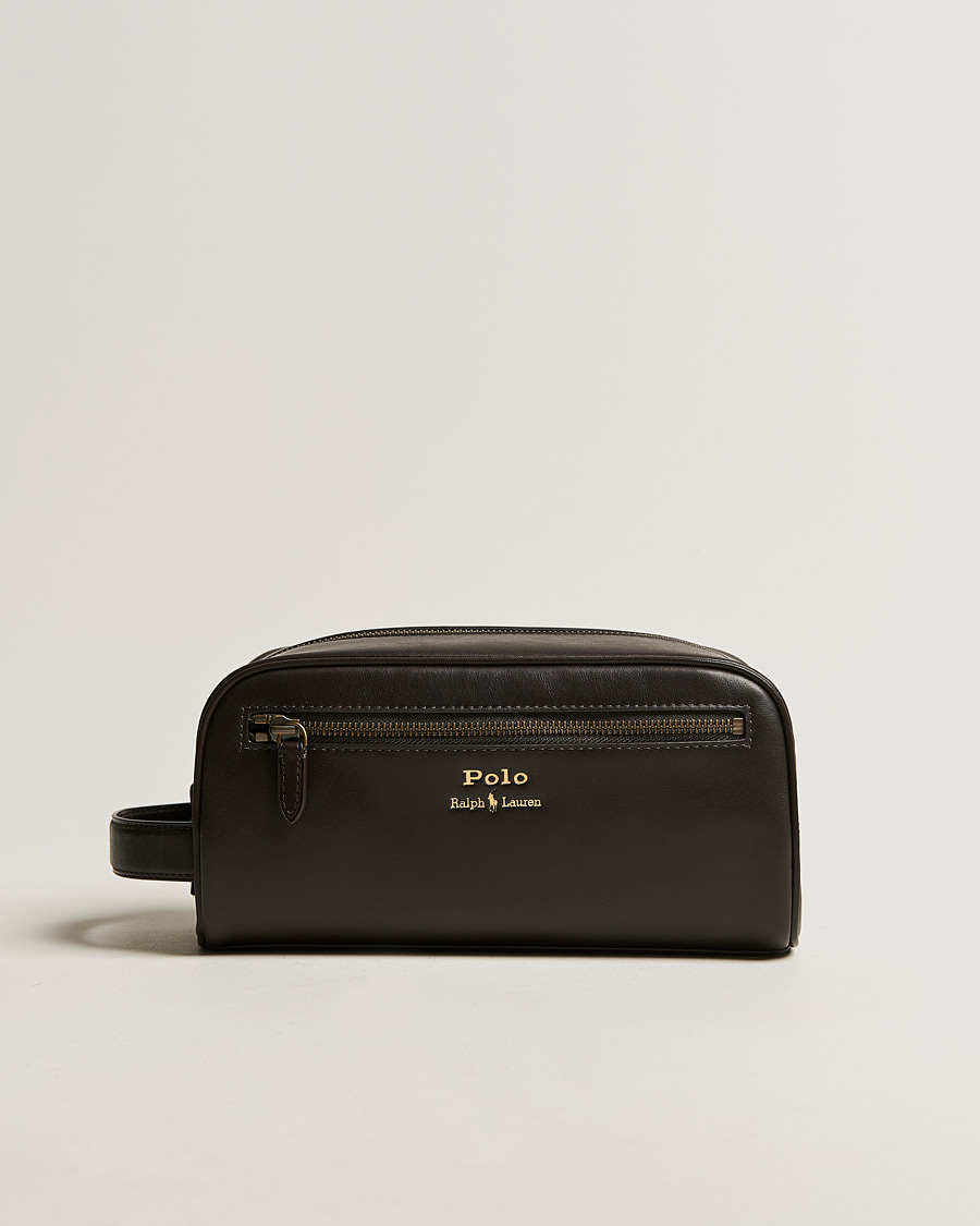 Men | Polo Ralph Lauren Leather Washbag Brown | Polo Ralph Lauren | Leather Washbag Brown