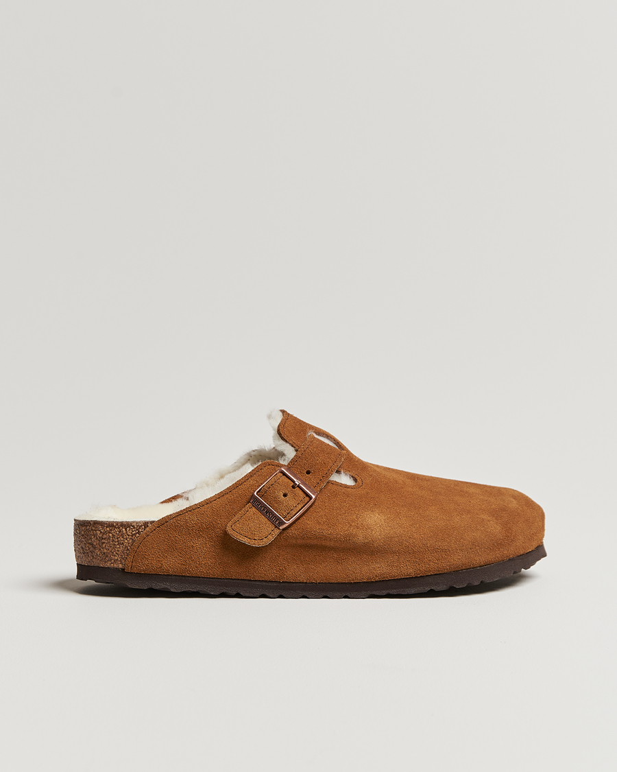 Men | BIRKENSTOCK Boston Shearling Mink Suede | BIRKENSTOCK | Boston Shearling Mink Suede