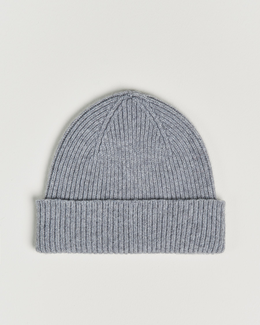 Men | Beanies | Le Bonnet | Lambswool/Caregora Beanie Smoke
