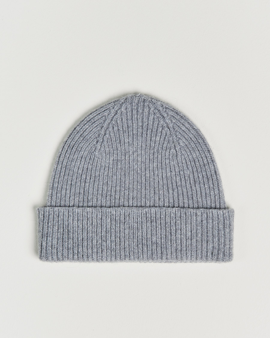 Men | Beanies | Le Bonnet | Lambswool/Caregora Beanie Smoke