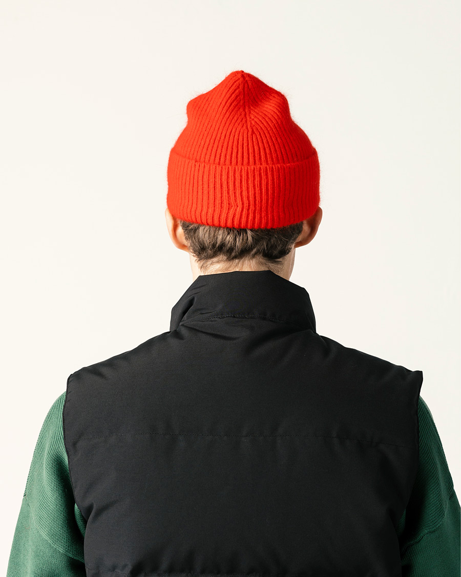 Men | Le Bonnet Lambswool/Caregora Beanie Crimsom Red | Le Bonnet | Lambswool/Caregora Beanie Crimsom Red