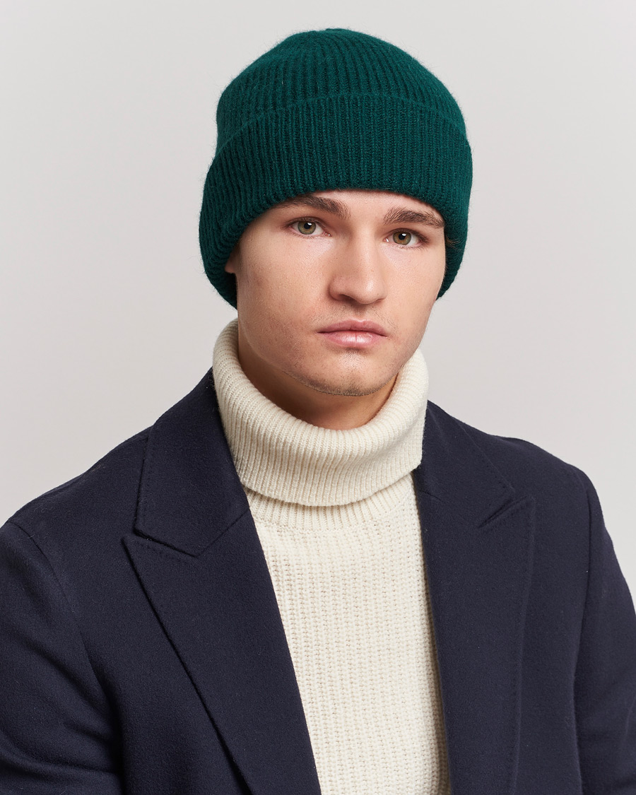 Men | Warming accessories | Le Bonnet | Lambswool/Caregora Beanie Moss