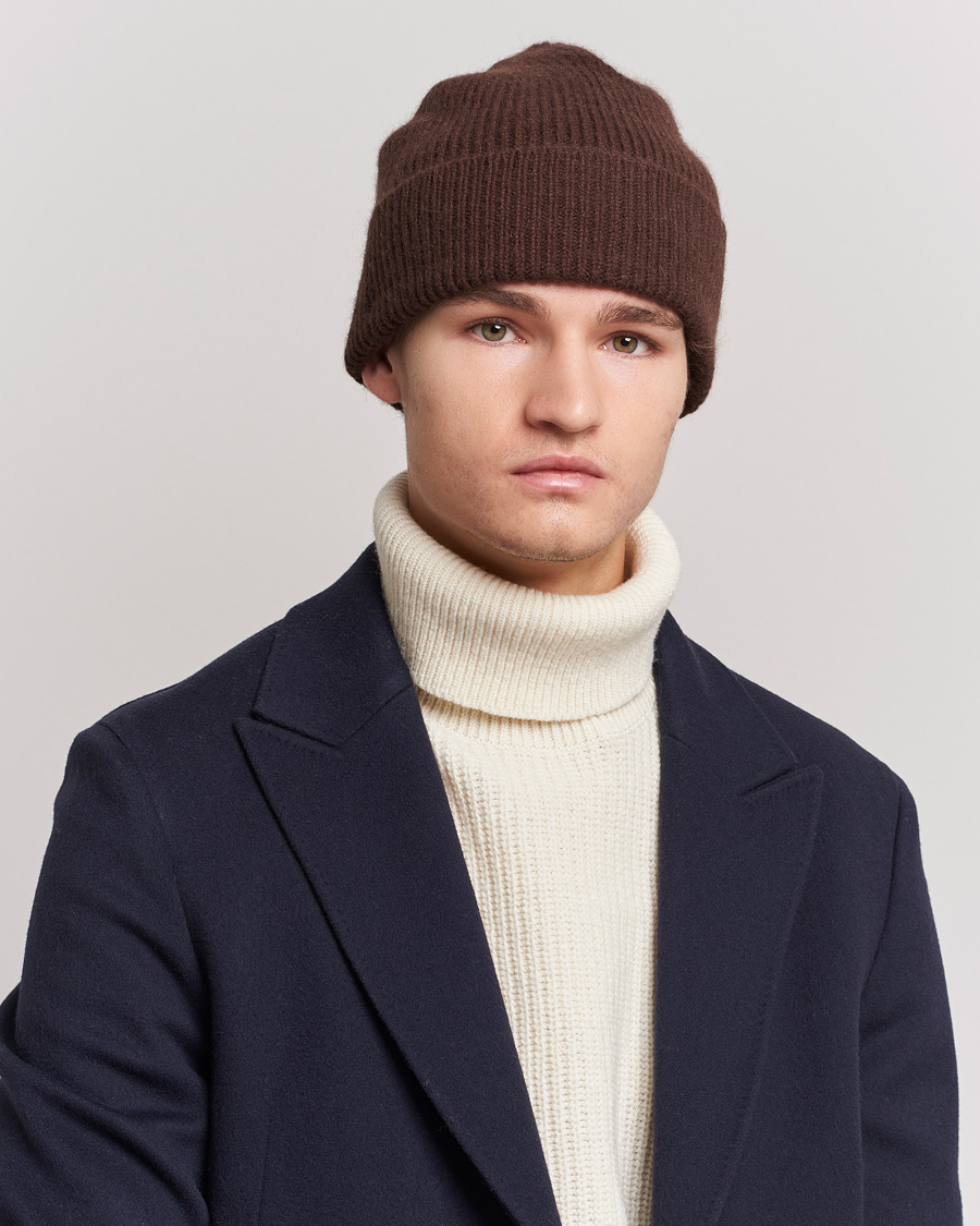 Men | Warming accessories | Le Bonnet | Lambswool/Caregora Beanie Gingerbread
