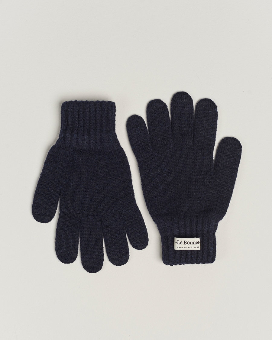 Men | Le Bonnet Merino Wool Gloves Midnight | Le Bonnet | Merino Wool Gloves Midnight