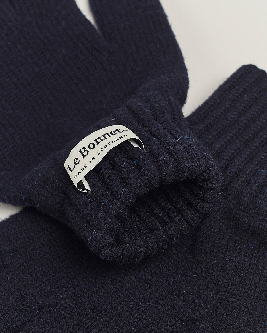 Men | Le Bonnet Merino Wool Gloves Midnight | Le Bonnet | Merino Wool Gloves Midnight