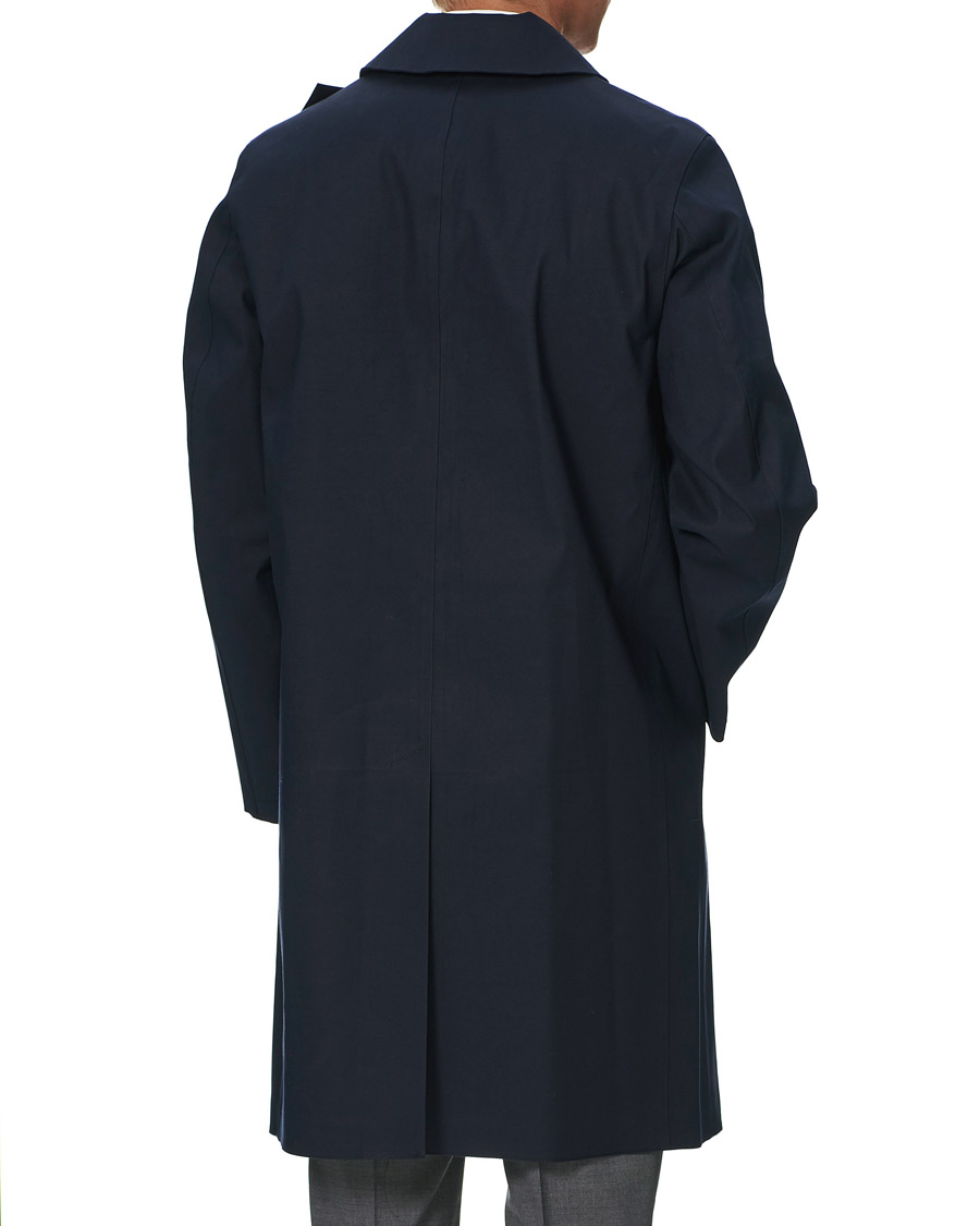 Men | Coats & Jackets | Mackintosh | Oxford Bonded Cotton Coat Navy