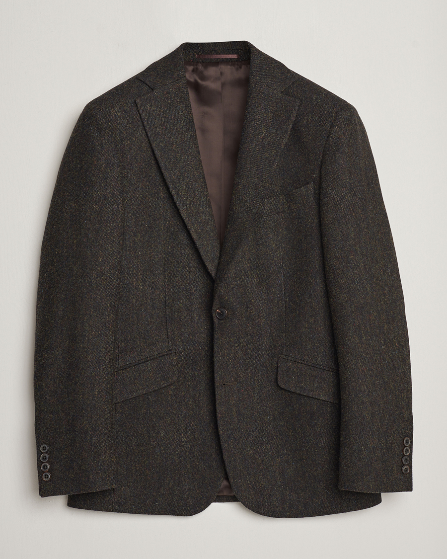 Men | Tweed Blazers | Walker Slater | Edward Wool Donegal Blazer Dark Brown