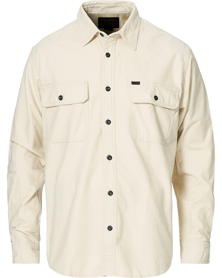Men | Shirts | Filson | Field Flannel Shirt Off White