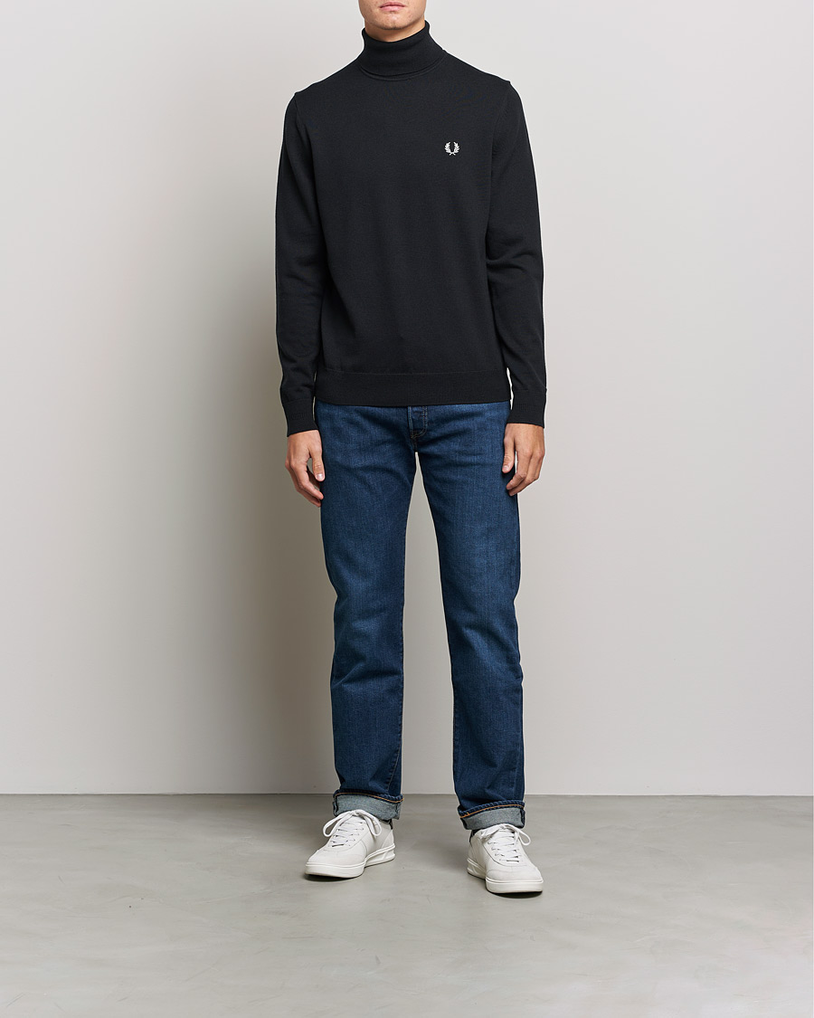 Men |  | Fred Perry | Roll Neck Jumper Black