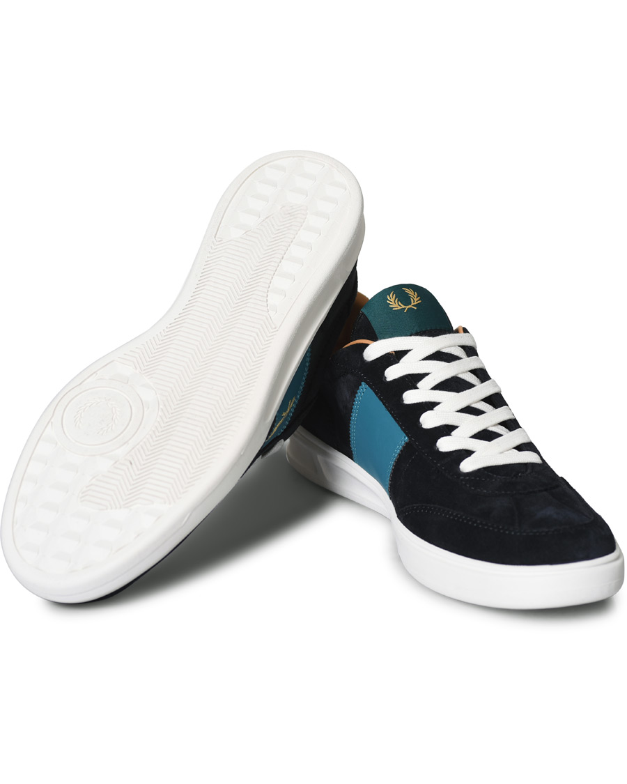 Men | Fred Perry Suede Panel Sneakers Navy | Fred Perry | Suede Panel Sneakers Navy