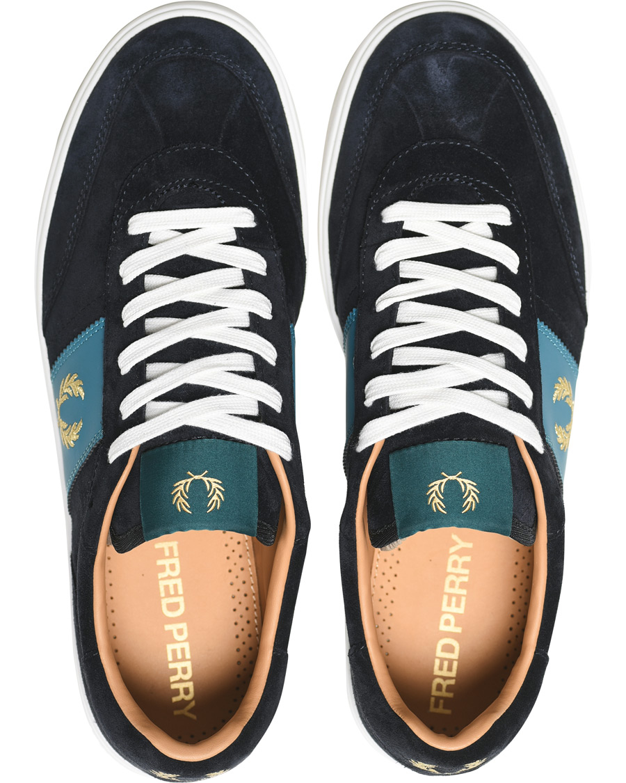 Men | Fred Perry Suede Panel Sneakers Navy | Fred Perry | Suede Panel Sneakers Navy