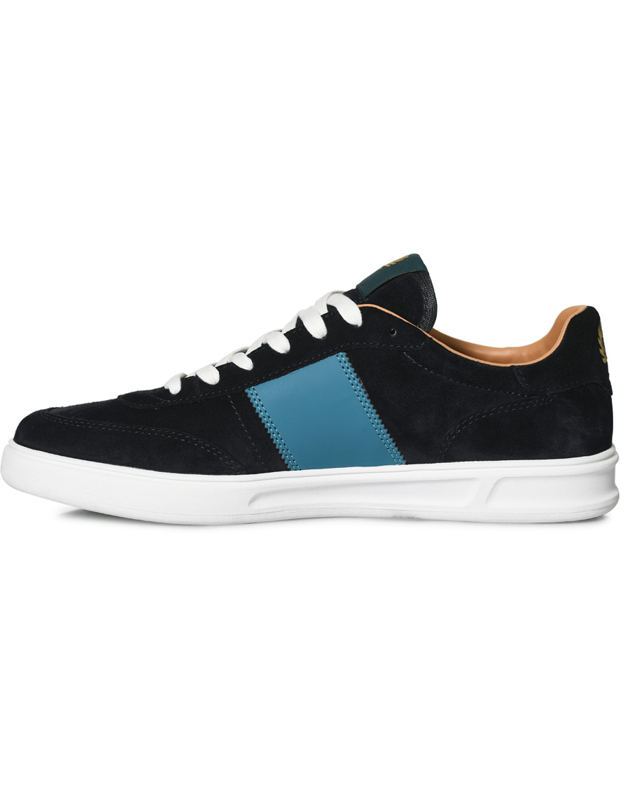 Men | Fred Perry Suede Panel Sneakers Navy | Fred Perry | Suede Panel Sneakers Navy