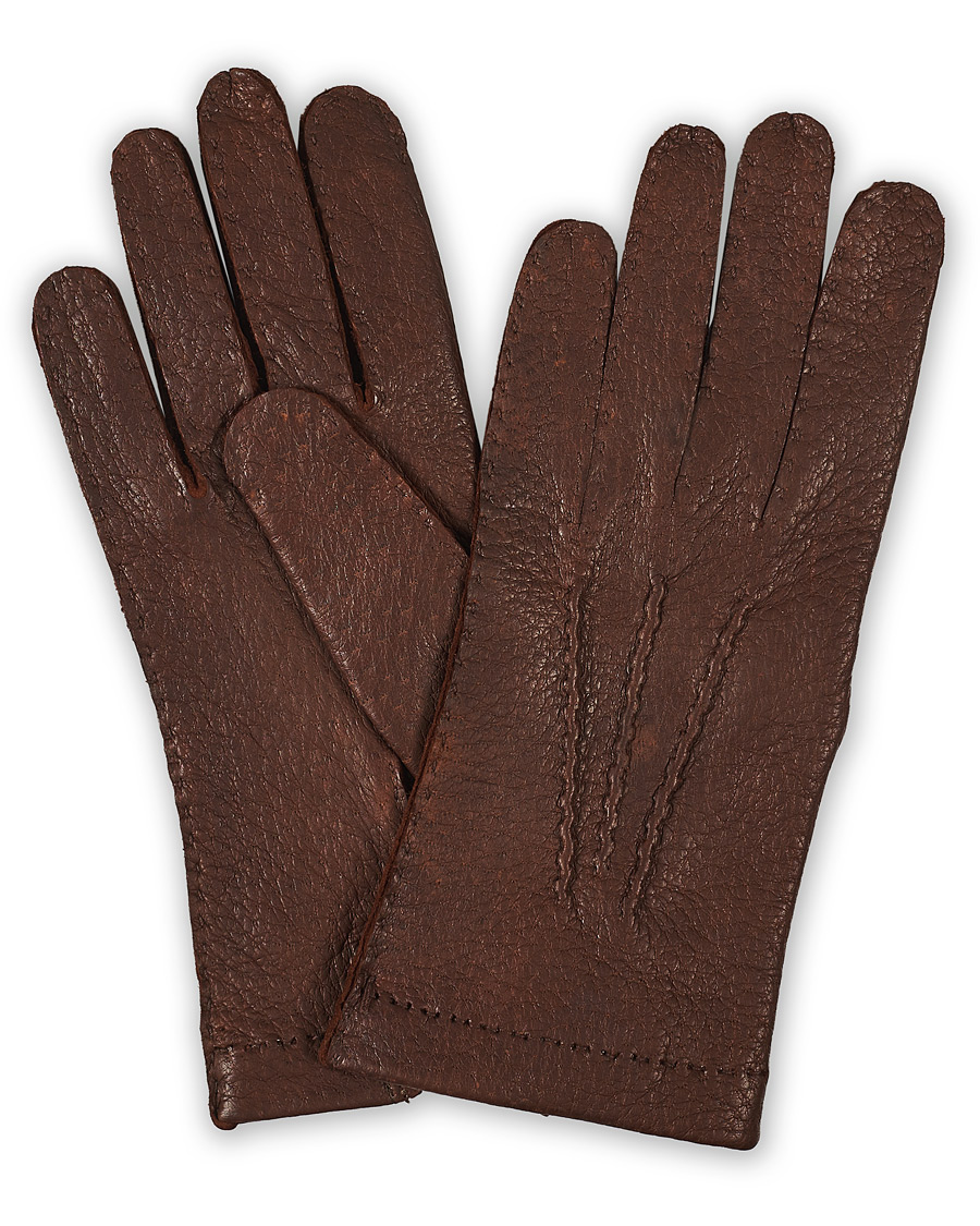 Men | Gloves | Hestra | Peccary Handsewn Unlined Glove Sienna