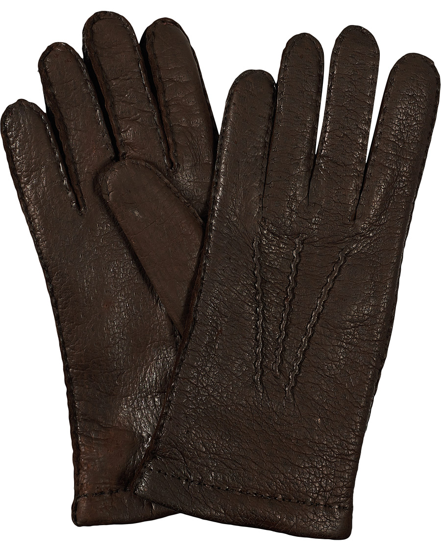 Men |  | Hestra | Peccary Handsewn Cashmere Glove Espresso