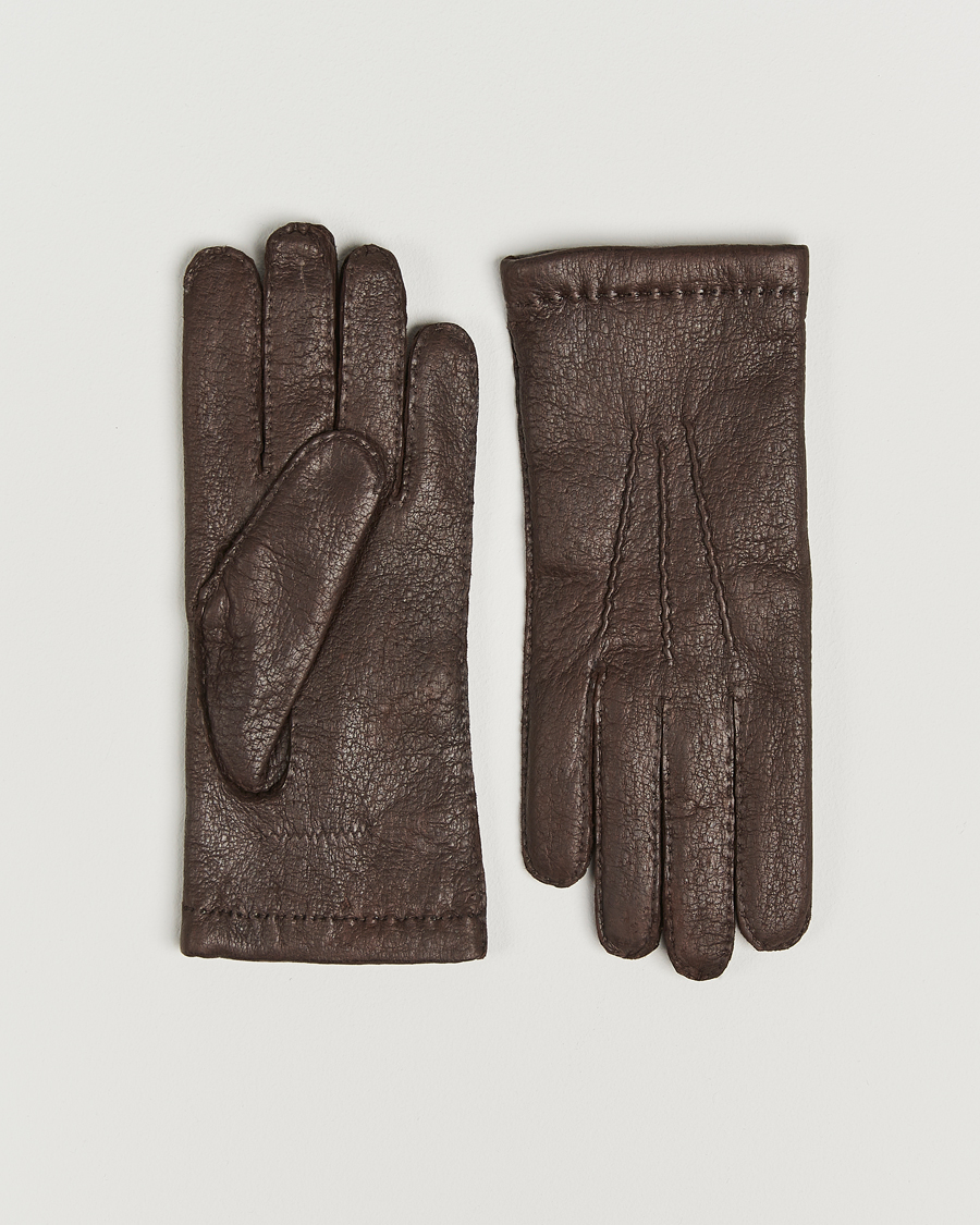 Men | Hestra Peccary Handsewn Cashmere Glove Espresso | Hestra | Peccary Handsewn Cashmere Glove Espresso