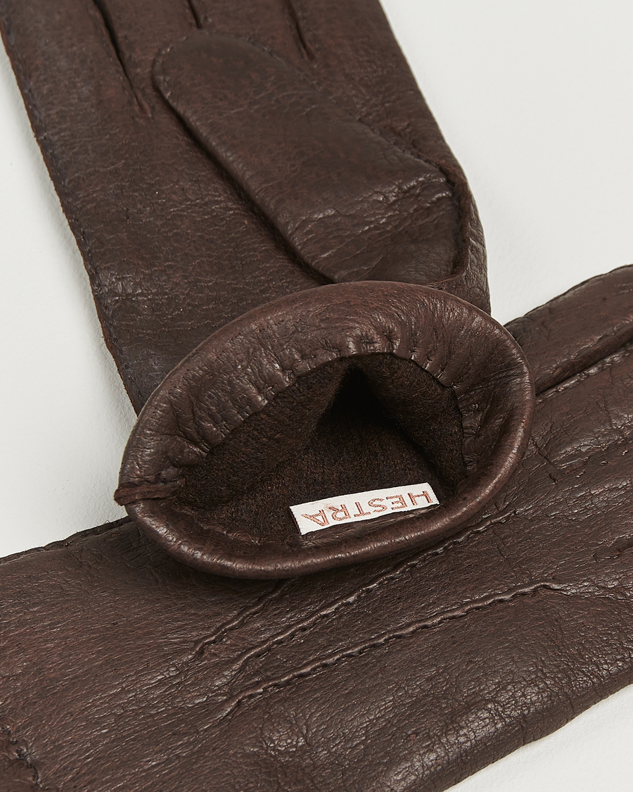 Men | Hestra Peccary Handsewn Cashmere Glove Espresso | Hestra | Peccary Handsewn Cashmere Glove Espresso
