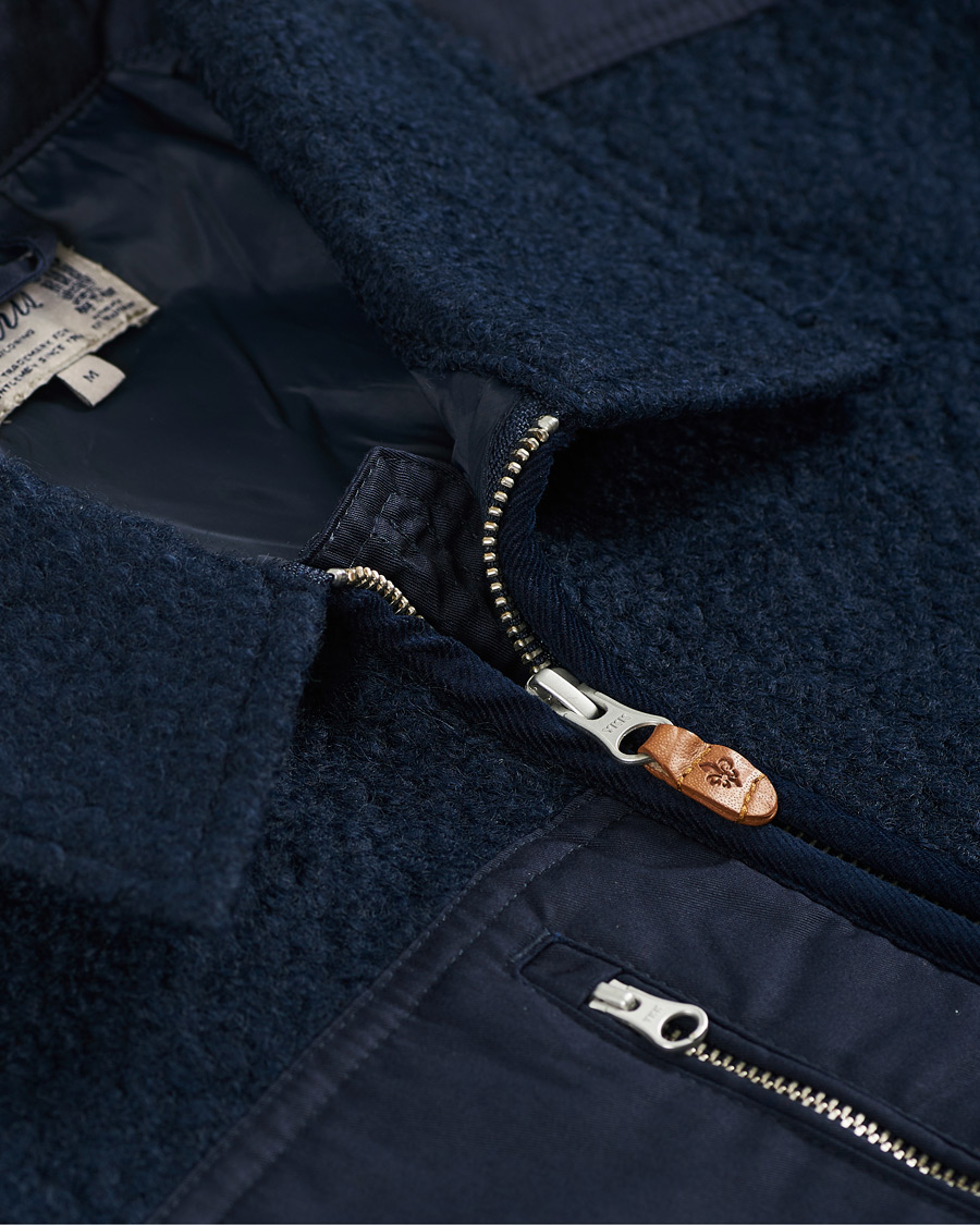 新品Micro Pile Cardigan Double Jacket Navy Morris Brookley Pile Jacket Navy at CareOfCarl.com