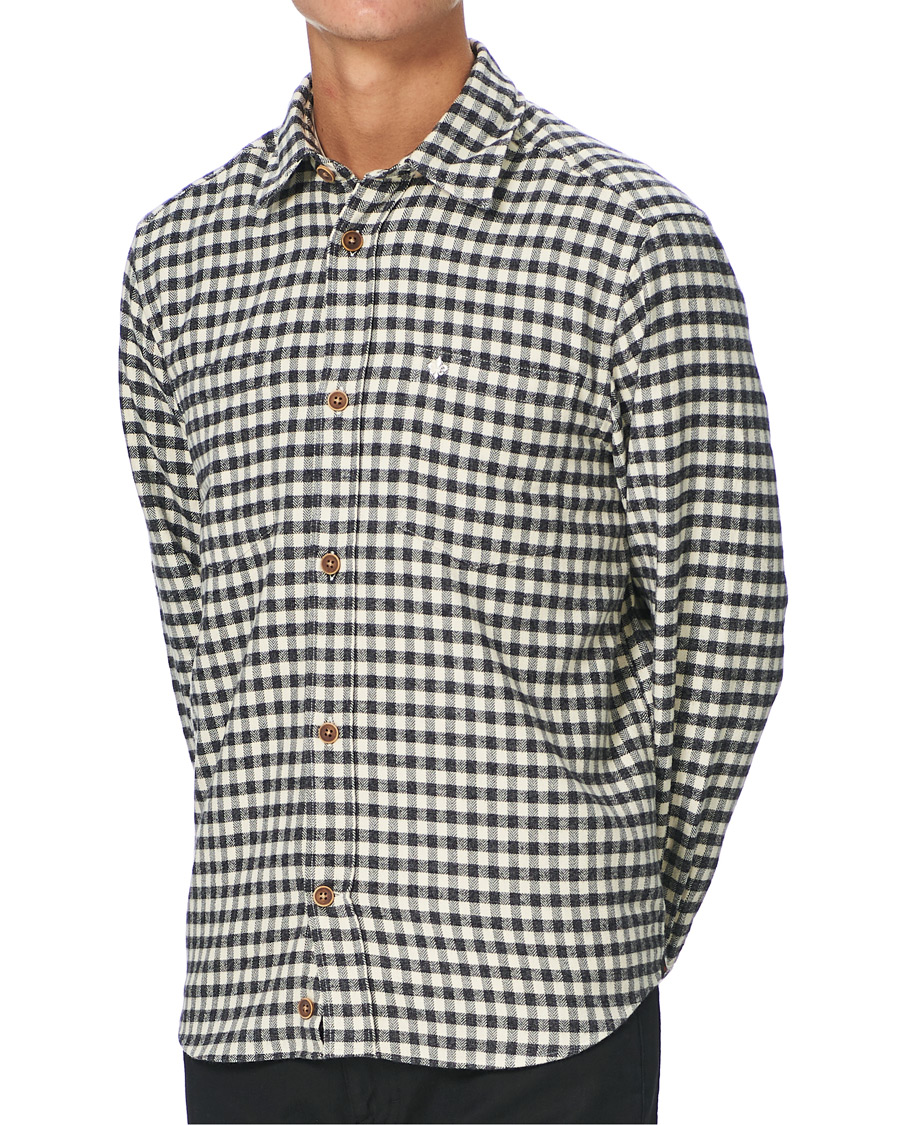 Men | Shirts | Morris | Winfell Check Overshirt Black/White