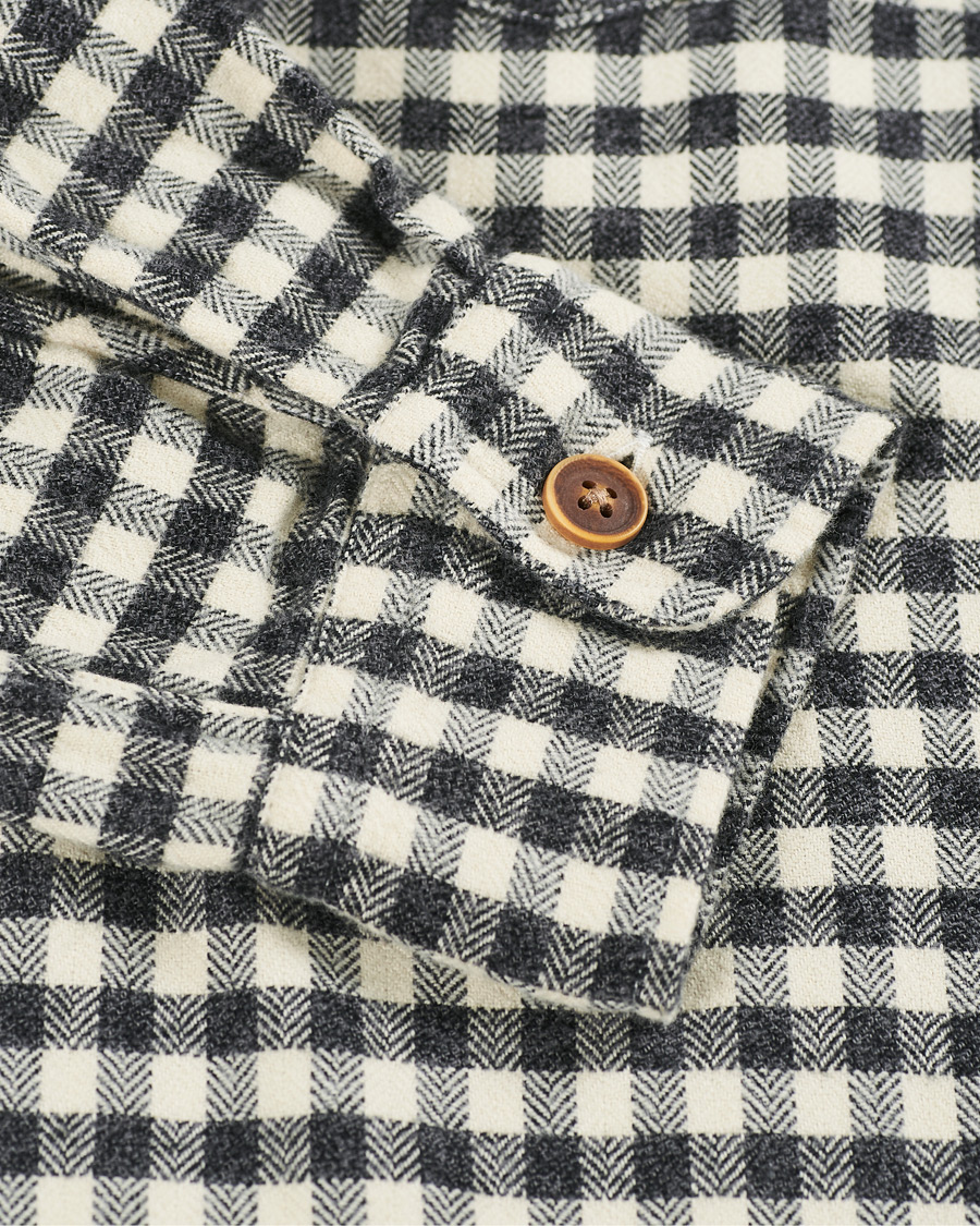 Men | Shirts | Morris | Winfell Check Overshirt Black/White