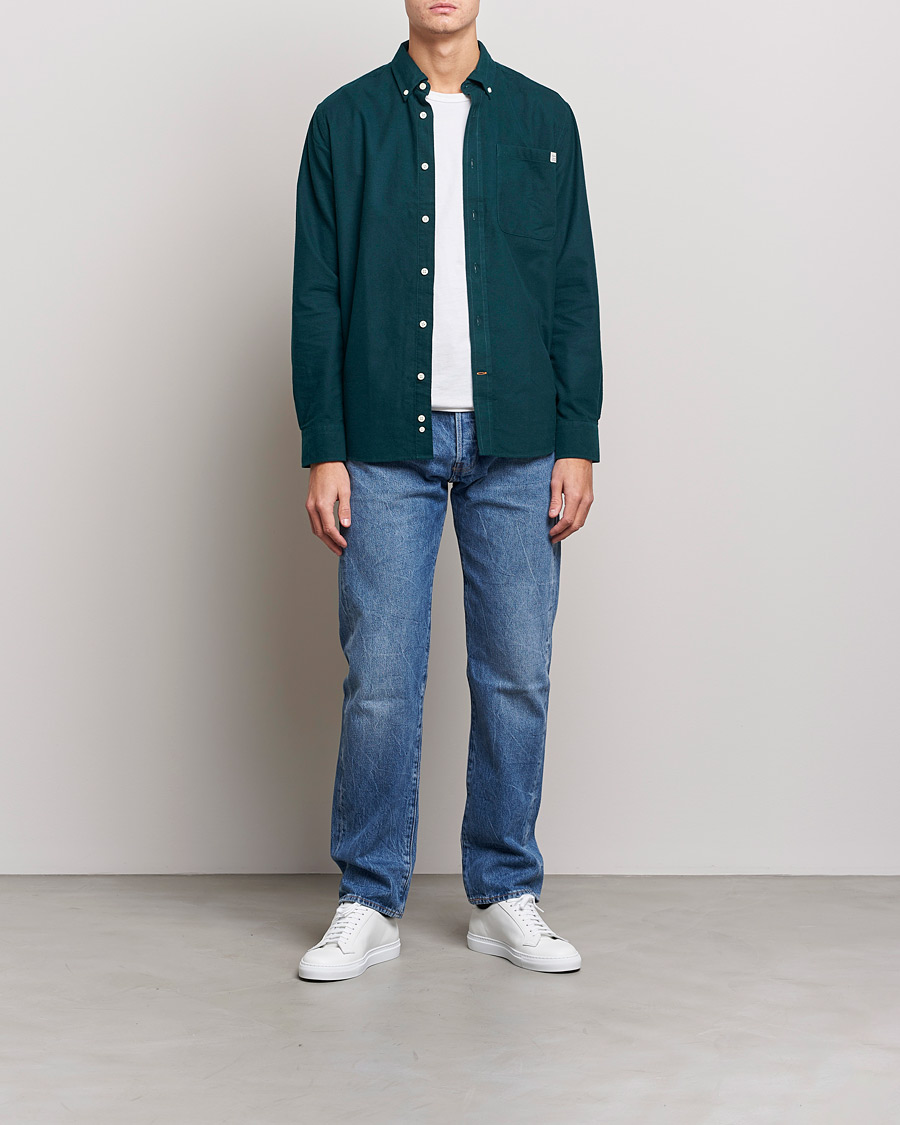 Men | Shirts | Morris | Original Brushed Oxford Shirt Green