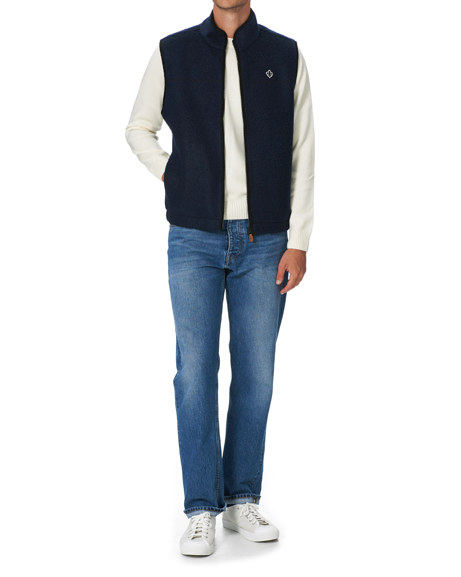 Men | Gilets | Morris | Whitfield Pile Vest Navy