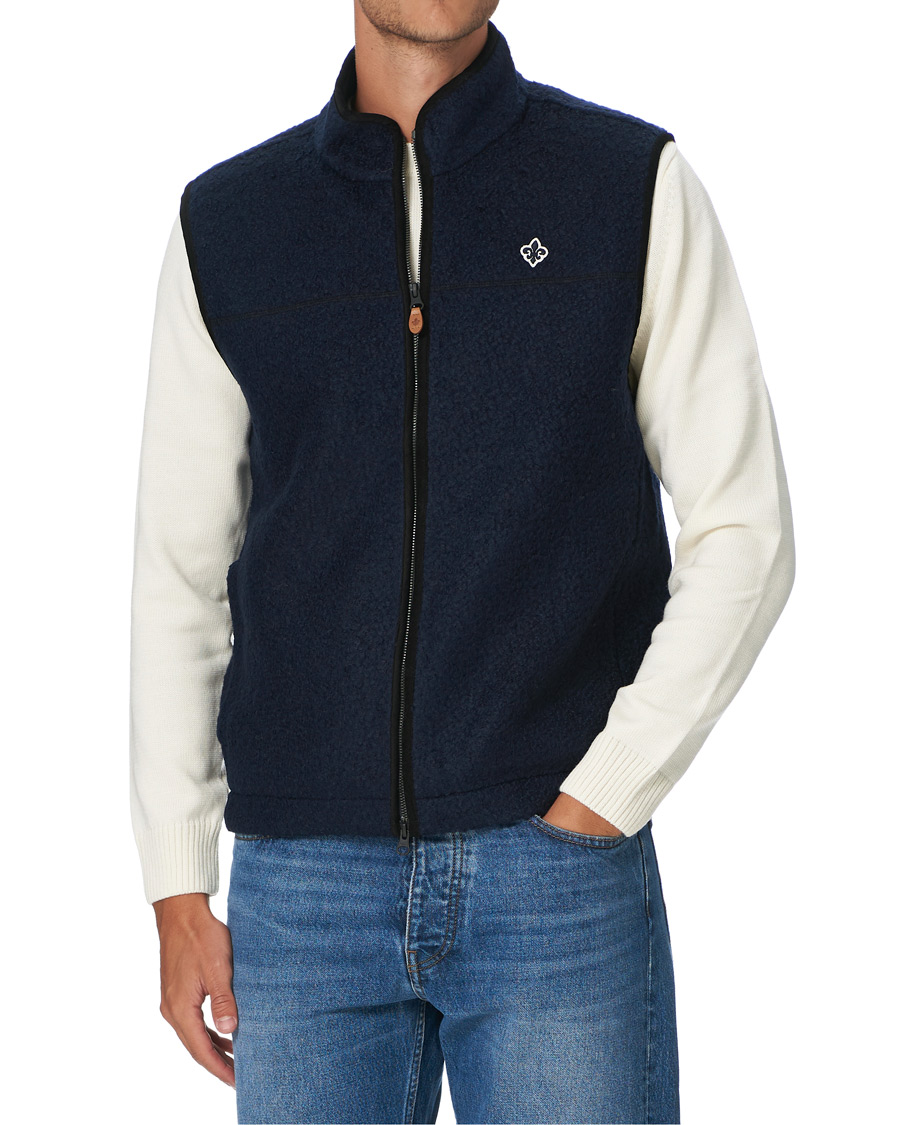Men | Gilets | Morris | Whitfield Pile Vest Navy