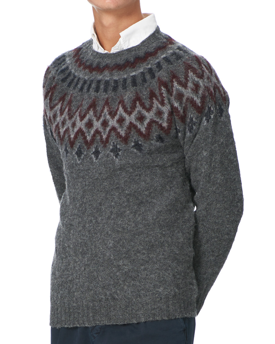 Men | Christmas sweaters | Howlin' | Brushed Wool Fair Isle Crew Sweater Oxford