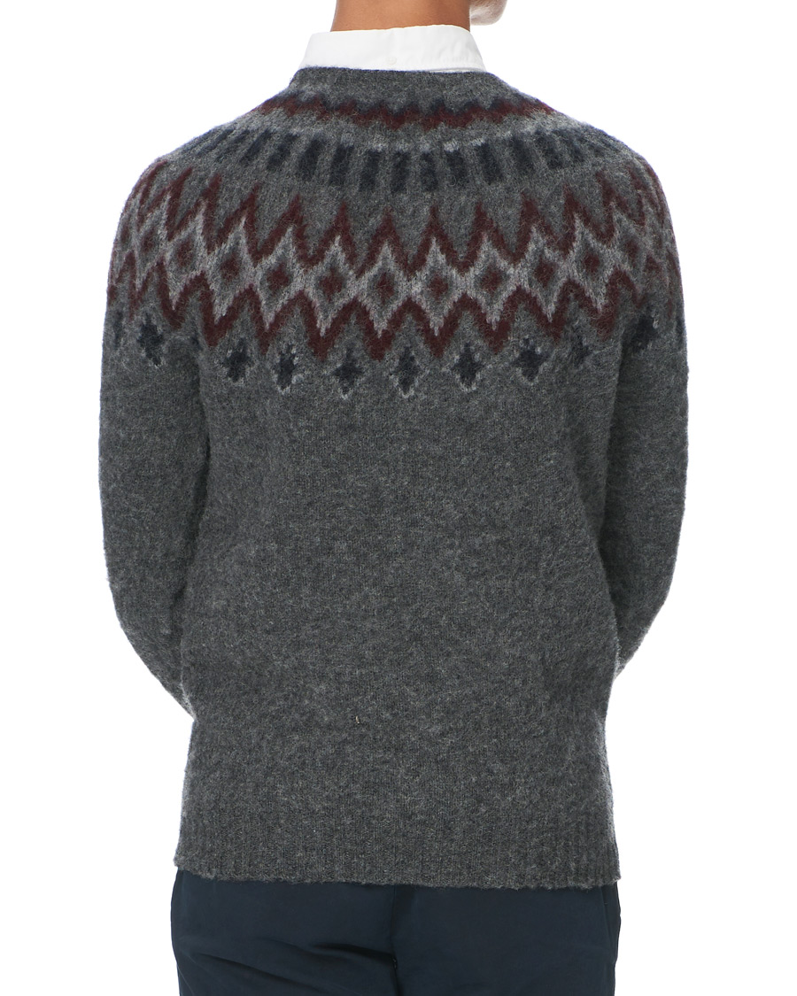 Men | Sweaters & Knitwear | Howlin' | Brushed Wool Fair Isle Crew Sweater Oxford