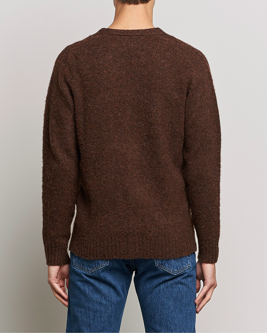 Men | Sweaters & Knitwear | Howlin' | Brushed Wool Cardigan Brownish