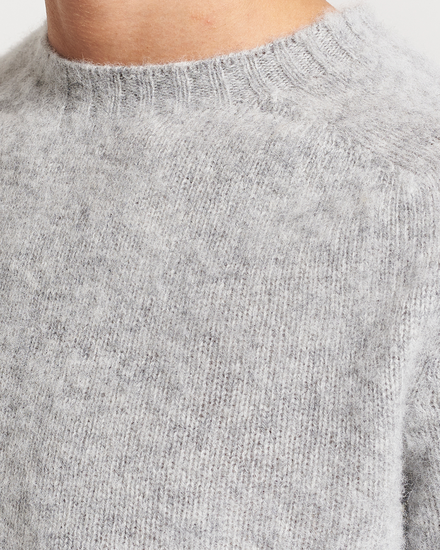 Men | Sweaters & Knitwear | Howlin' | Brushed Wool Sweater Silver
