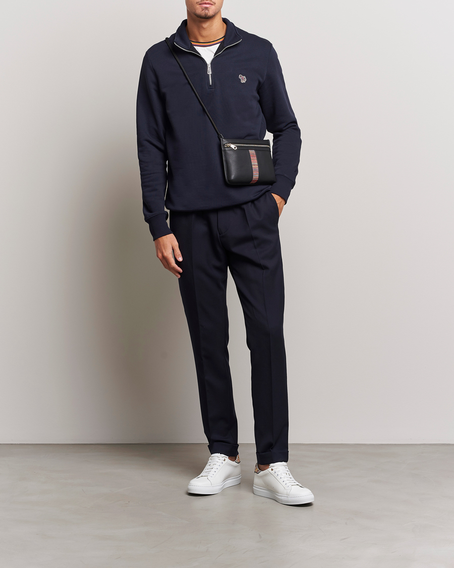 Men | Trousers | Paul Smith | Drawstring Elastic Wool Pant Navy