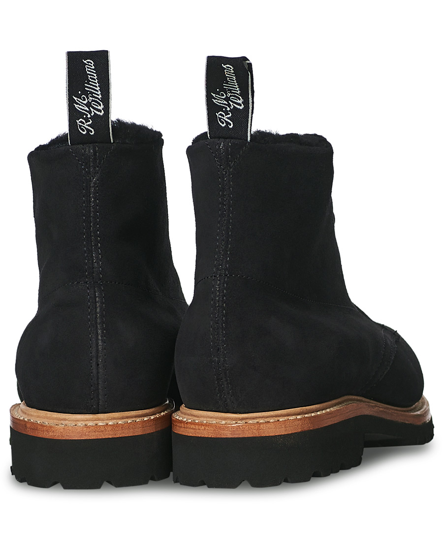 Men | R.M.Williams Urban Rickaby Shearling Boot Nero Suede | R.M.Williams | Urban Rickaby Shearling Boot Nero Suede