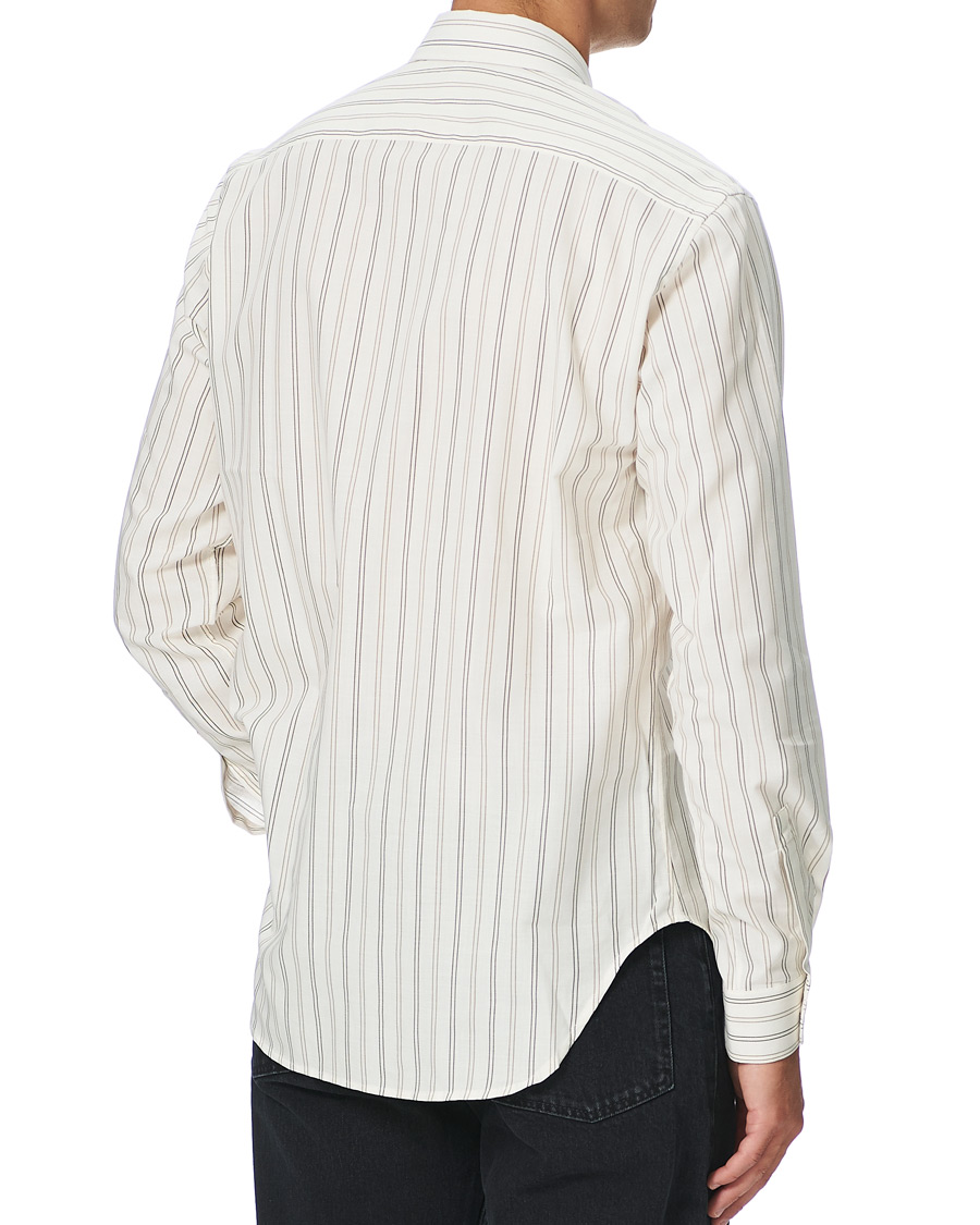 Men | Shirts | Sunflower | Dan Striped Cotton Shirt Off White